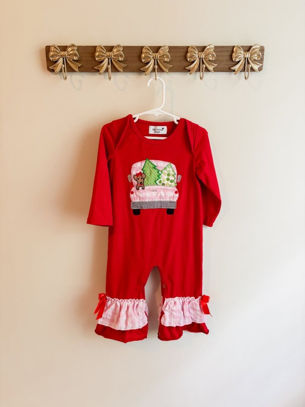 2T Mk Clothing Designs Girls Christmas Romper